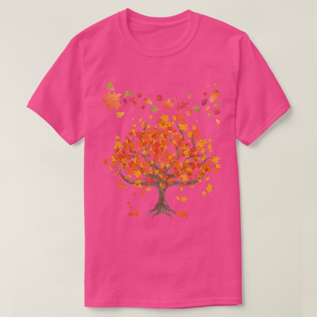 Camiseta Autumn Tree Leaves Nature Forest Fall 68 (Frente do Design)