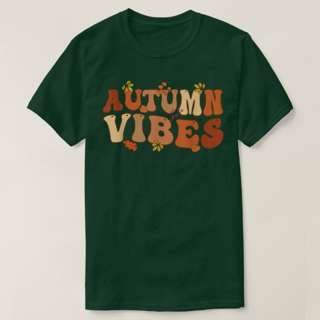 Camiseta Autumn Vibes Falling Leaves Pumpkin Spice Harvest  (Frente do Design)