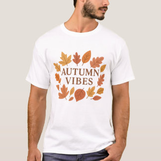 Camiseta Autumn Vibes - Folhas de outono