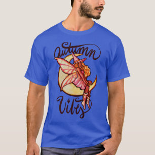 Camiseta Autumn Vibes Moon Witch Black Fairy Art-Shirt