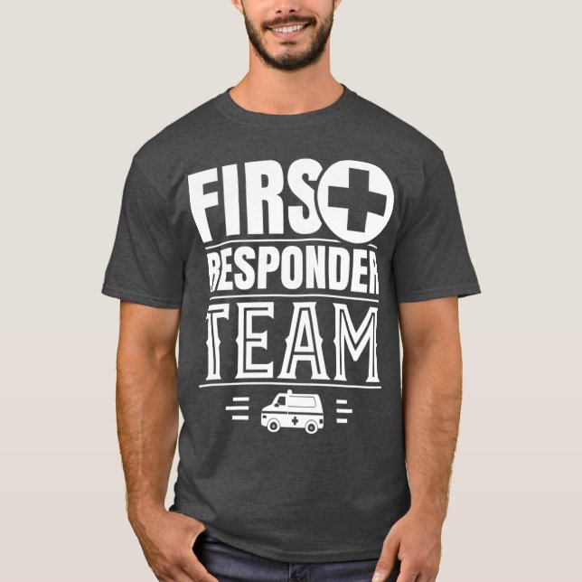 Camiseta Auxiliar de Ajuda da Equipe de Resposta Principal  (Frente)