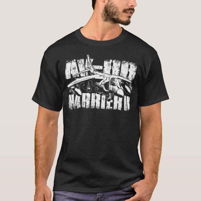 Camiseta AV-8B Harrier II Camiseta-escura básica masculina (Frente)