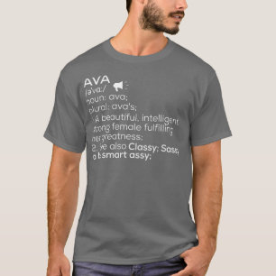 Camiseta Ava Nome Ava Definição Ava Nome Fêmea Ava Meanin