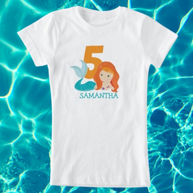 Camiseta Ava - Rio Sereia Deusa 5 de aniversário T-Shirt (Discover adorable mermaid shirts inspired by the little mermaid.  )