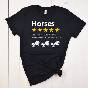 Camiseta Avaliação 5 estrelas Cavalos Engraçados