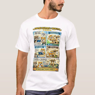 Camiseta Avaliações Online vs Realidade – Tirinha de Gato E