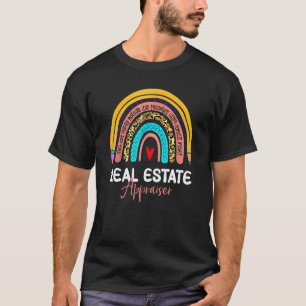 Camiseta Avaliador Imobiliário Leopard Rainbow Imóveis Esta