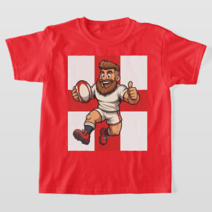Camiseta Avançando com Diversão Herói do Rugby Inglês