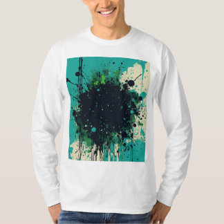 Camiseta Avant-Garde Splatter: Designer Futurístico High-En