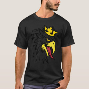 CAMISETA AVE ÁGUA ÁGUA ÁGUA COM OLHOS AMARELOS CRUZADOS E