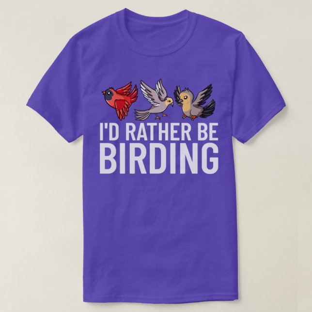 Camiseta Ave Assistindo À Câmera Binocular De Aves Principi (Frente do Design)