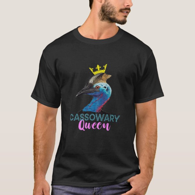 Camiseta Ave Cassowary Queen Casque Crown Cassowary (Frente)