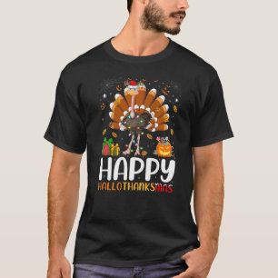Camiseta Ave de avestruz Dia das Bruxas Natal Feliz Halloth