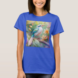 Camiseta Ave de Fantasia com Asa de Azul Iridescente com To