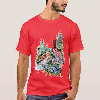 Camiseta Ave e Flores do Estado do Alasca