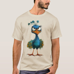 Camiseta Ave extravagante de pavão