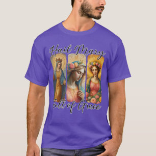 Camiseta Ave Maria Cheia de Graça Oração Católica Rosário M
