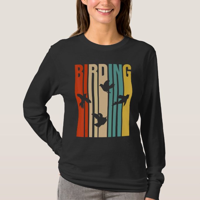 Camiseta Ave Observando Aves De Cama Twitcher (Frente)