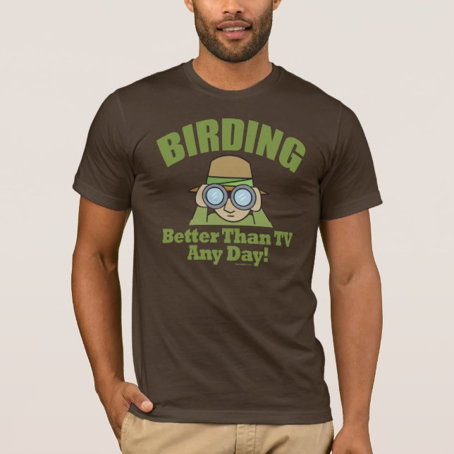 Camiseta Ave Observando, Birder Nascente (Frente)