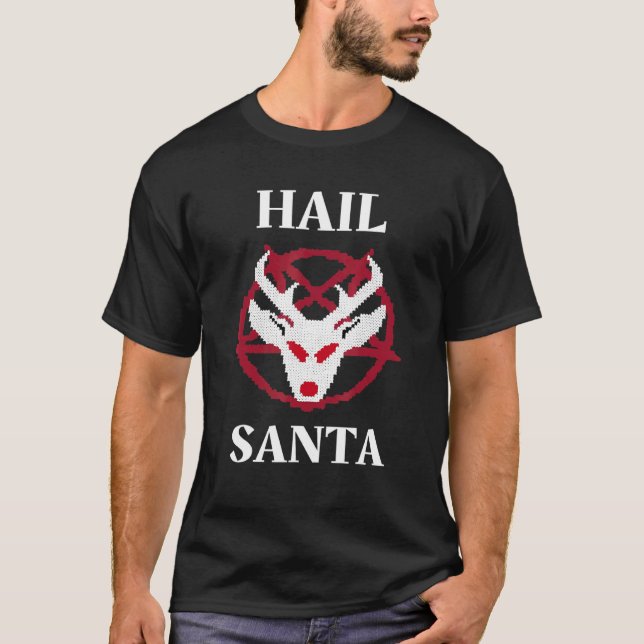 Camiseta Ave Papai noel Natal Humor Ateísta Religião Satani (Frente)