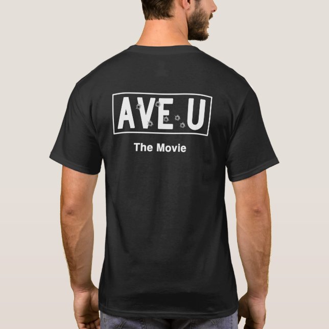 Camiseta Ave U Movie Street Sign Dark T-Shirt (Verso)