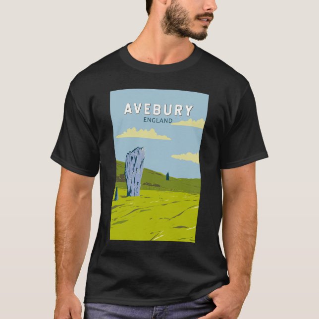 Camiseta Avebury England Viagem Art Vintage (Frente)