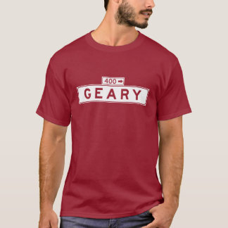 Camiseta Avenida de Geary., sinal de rua de San Francisco