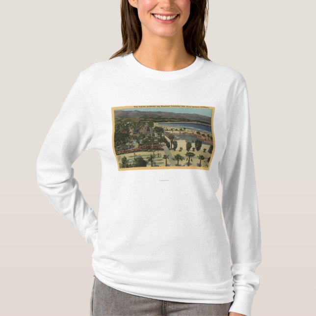 Camiseta Avenida ocidental de Cabrillo & piscina municipal (Frente)
