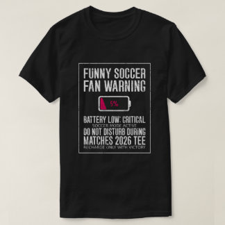 Camiseta Avental de Futebol Divertido Bateria Baixa Crítico