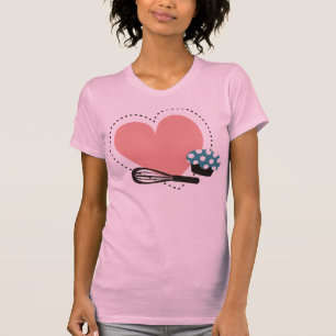 Camiseta avental do t-shirt do cupcake do padeiro do
