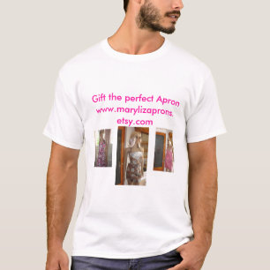 Camiseta Avental floral chamativo 001, vintage Brown,