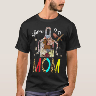 Camiseta Avental Floral Leopardo Cavalo Mostrar Mãe Cozinhe