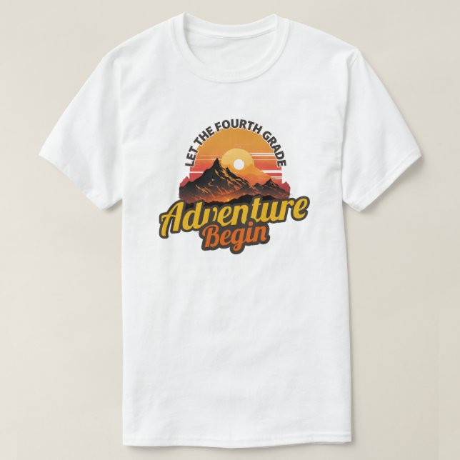 Camiseta Aventura 4º grau | Professor do 4º ano (Frente do Design)