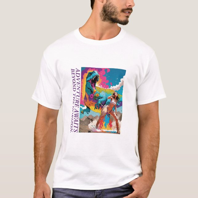 Camiseta Aventura aguarda além do horizonte (Frente)