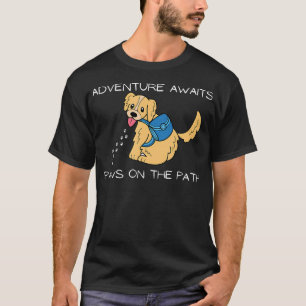 Camiseta Aventura Aguarda Peças No Caminho Cachorro Caminha