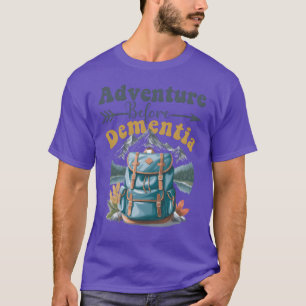 Camiseta Aventura antes da demência camping engraçado