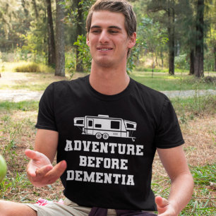 Camiseta Aventura Antes Da Presente De Acampamento Engraça