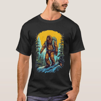 Camiseta Aventura ao ar livre - estética a caminhar Bigfoo