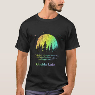 Camiseta aventura ao ar livre no lago Oneida férias em famí