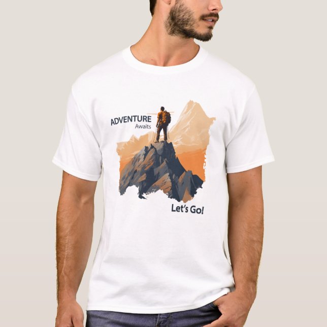 Camiseta Aventura, Aventura Aguarda, Vamos! (Frente)