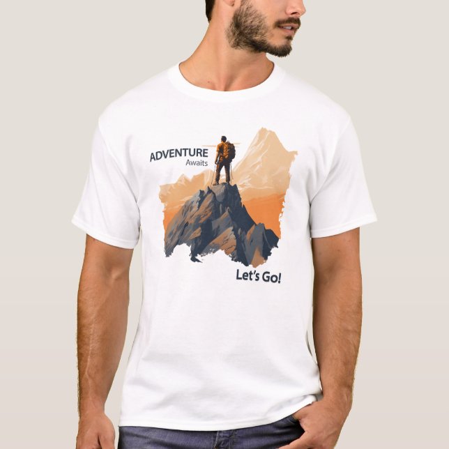 Camiseta Aventura, Aventura Aguarda, Vamos! (Frente)