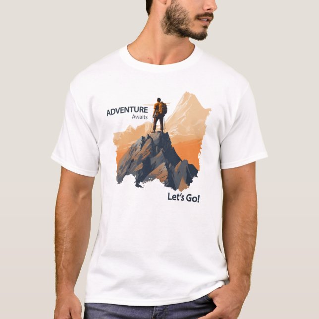 Camiseta Aventura, Aventura Aguarda, Vamos! (Frente)
