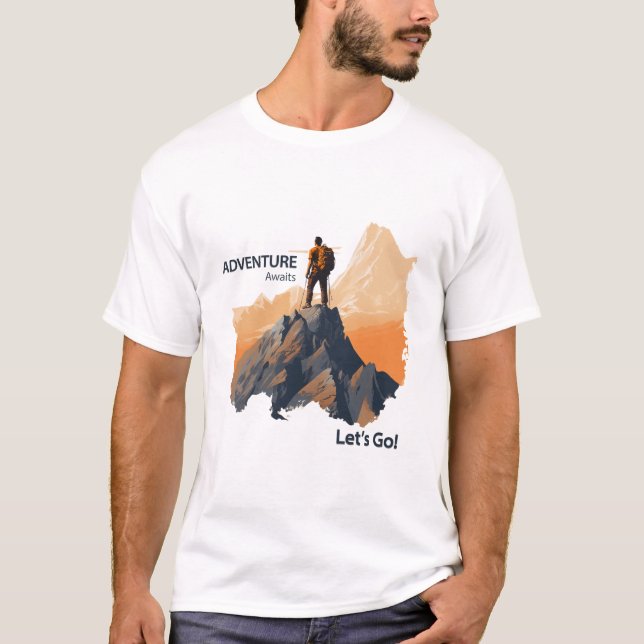 Camiseta Aventura, Aventura Aguarda, Vamos! (Frente)