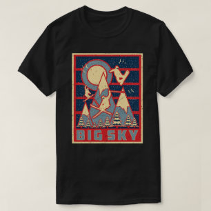 Camiseta Aventura Big Sky Ski dos anos 80