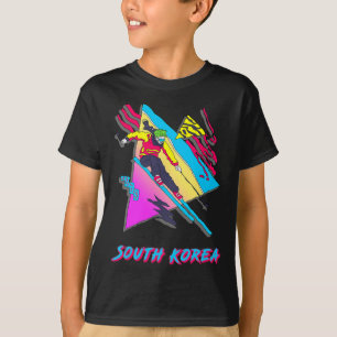 Camiseta Aventura Colorida De Esqui Na Coreia Do Sul