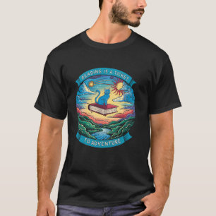 Camiseta Aventura Começa Na Sua Biblioteca Livros Para Aman