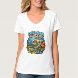 Camiseta Aventura Cômica no Oceano, arte engraçada de pregu