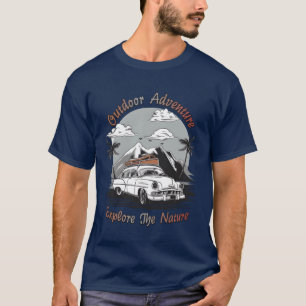 Camiseta Aventura de Acampamento ao Ar Livre Explorar a Nat