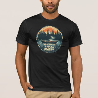 Camiseta Aventura de acampamento de canoa no deserto retrô