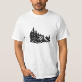 Camiseta Aventura de Acampamento na Montanha Natureza